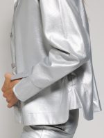 Γυναικείο Σακάκι - Πουκάμισο Over RENATA 8604 ασημί - Image 4