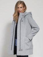 Γυναικείο Παλτό Με Κουκούλα PIPINA 8811 γκρι - Image 3