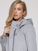 Γυναικείο Παλτό Με Κουκούλα PIPINA 8811 γκρι - Image 4