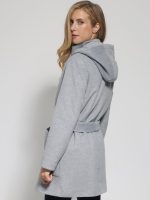 Γυναικείο Παλτό Με Κουκούλα PIPINA 8811 γκρι - Image 5