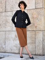 Γυναικείο High Fit Παντελόνι Zip Gilot LARA 7761 Κάμελ