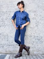 Γυναικείο Παντελόνι Medium Fit - Slim 8426 Μπλε - Image 7