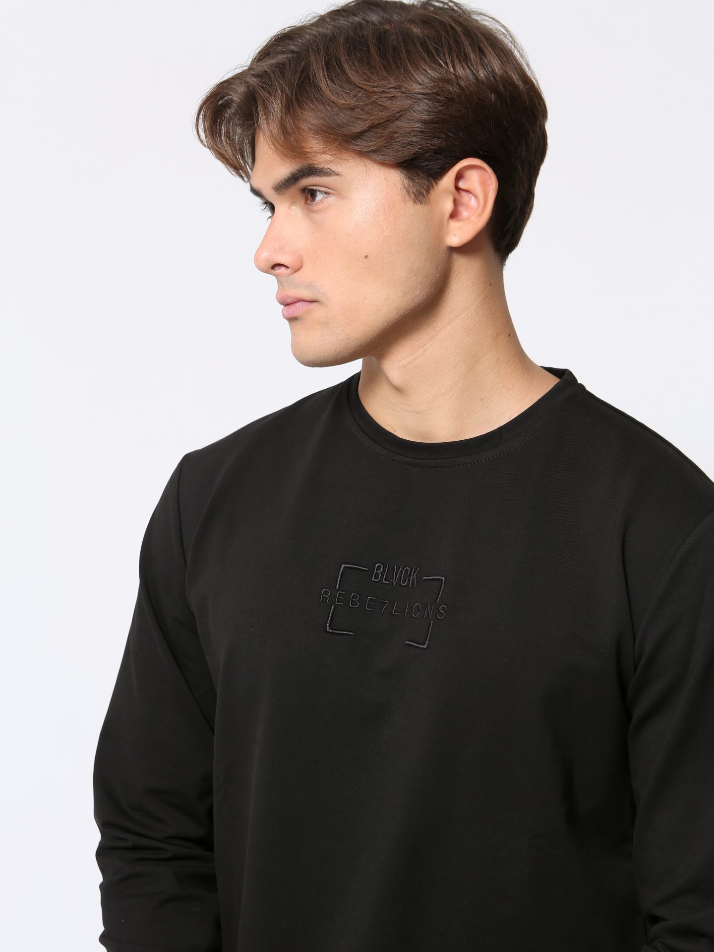 2474 Casual Ανδρική Μπλούζα Μακρυμάνικη ROY 206029 Μαύρο - Image 1