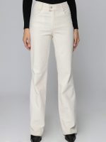 Γυναικείο Wide Legs Κοτλέ Παντελόνι ORIANA 7603 εκρού - Image 3