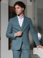 Ανδρικό Κοστούμι Με Γιλέκο BENITO 33-1619 Πράσινο - Image 8