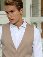 Ανδρικό Γιλέκο Με Κουμπάκια ANDRIANO 9423 Καμηλό - Image 3