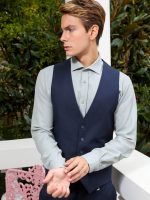 Ανδρικό Γιλέκο Με Κουμπάκια DOMENICO 9422 Μπλε - Image 4