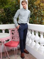 Ανδρικό Παντελόνι DOMENICO 4422 μπλε - Image 3