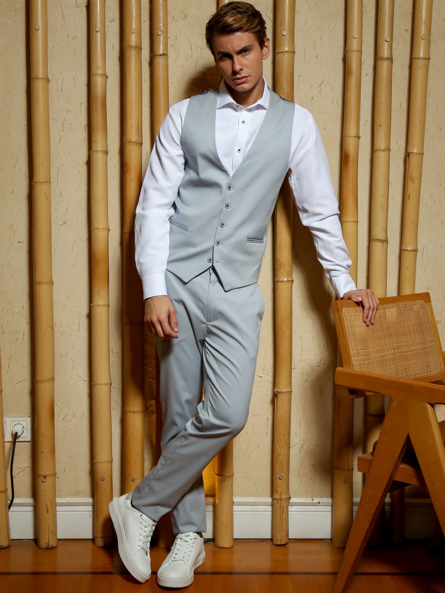 1289 - Αντιγραφή Ανδρικό Παντελόνι Andriano 4423 Σιελ - Image 1