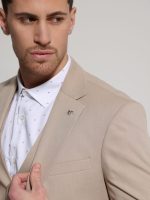 Ανδρικό Κοστούμι Με Γιλέκο RICO 2019 Μπεζ - Image 2