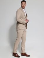 Ανδρικό Κοστούμι Με Γιλέκο RICO 2019 Μπεζ - Image 4