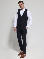 Ανδρικό Γιλέκο Με Κουμπάκια ANDRIANO 9423 Μπλε - Image 4