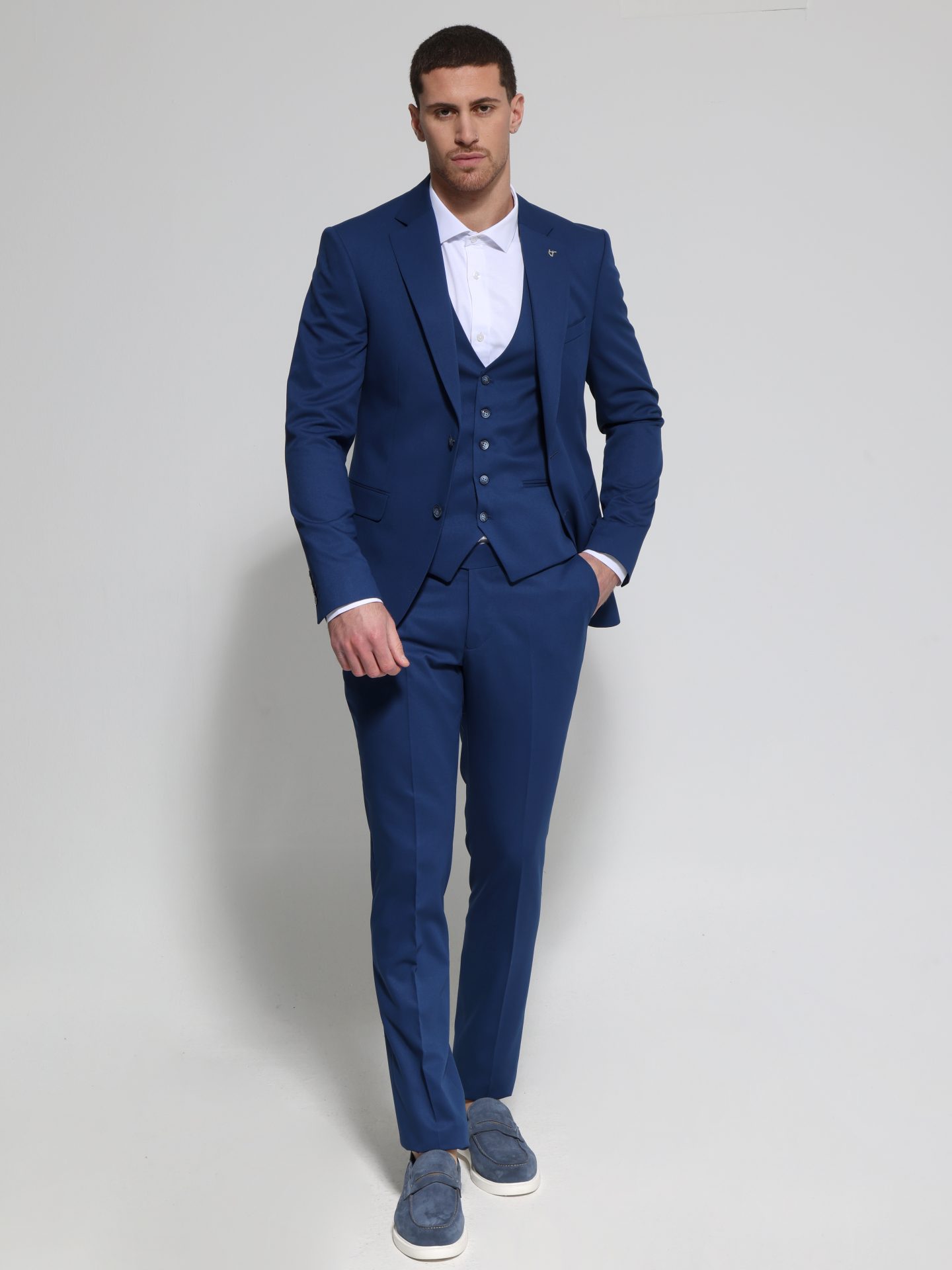 1X9A3396 Ανδρικό Κοστούμι Με Γιλέκο LUCIO 2013 Μπλε - Image 1