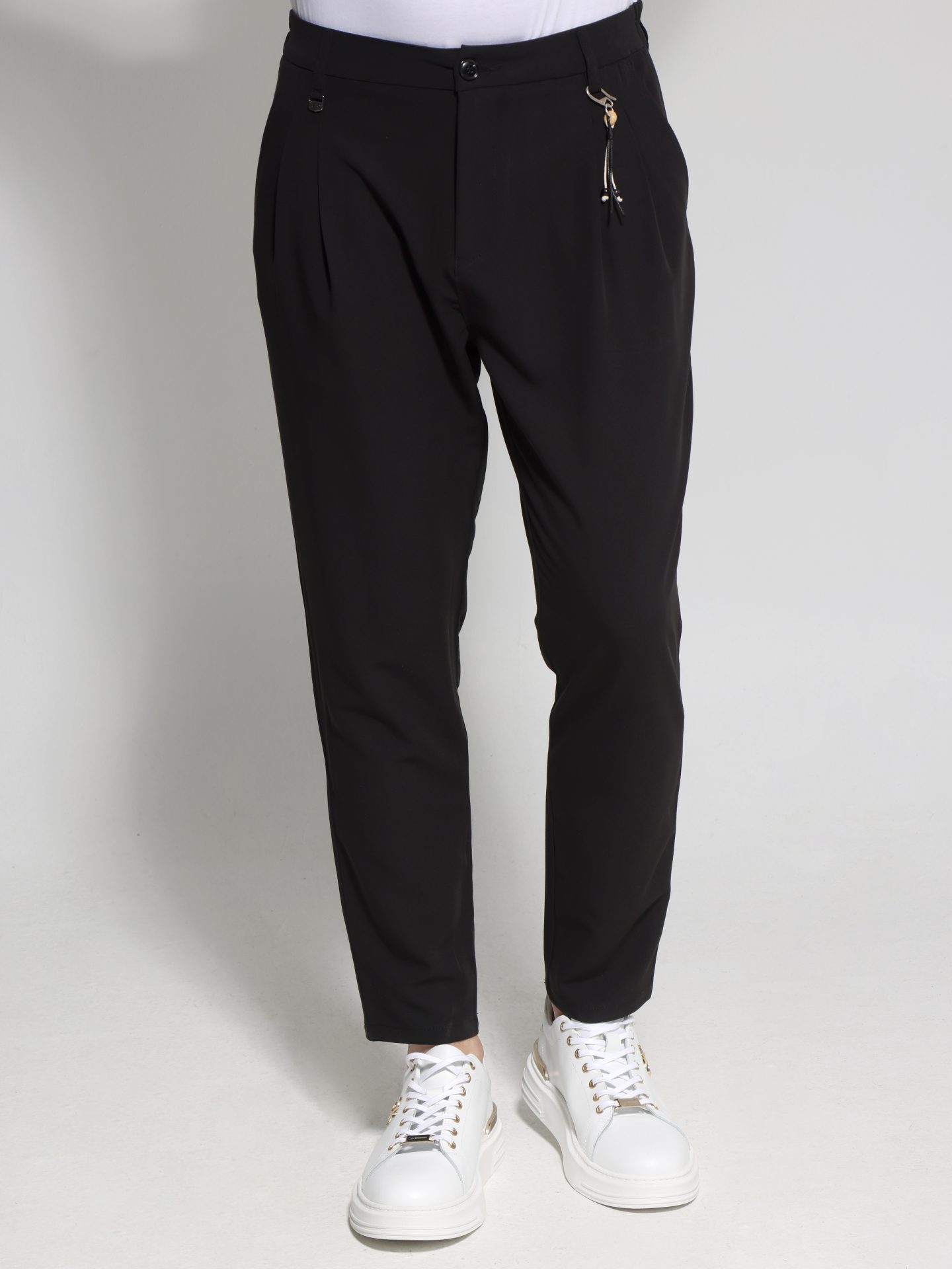 1X9A4527 Παντελόνι Με Λάστιχο 7/8 LORO 4703 Μαύρο - Image 1