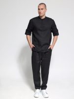 Λινή Ανδρική Πουκαμίσα BALI 7511 Μαύρο - Image 5