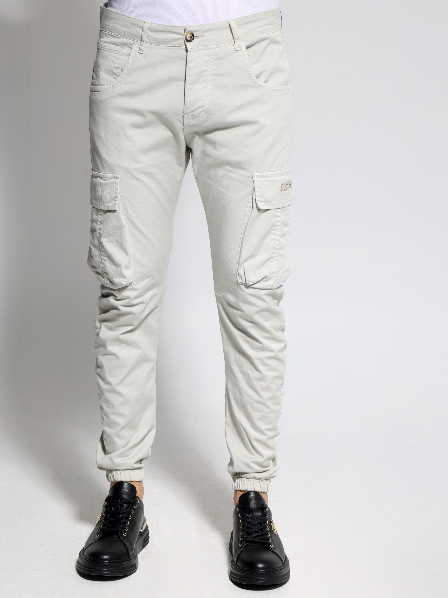 1X9A6300 Ανδρικό Παντελόνι Cargo 6169 Εκρού - Image 1
