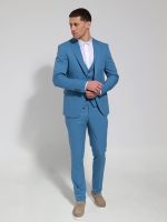 Ανδρικό Κοστούμι Με Γιλέκο DONTE 2015 Light Blue - Image 4