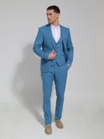 Ανδρικό Κοστούμι Με Γιλέκο DONTE 2015 Light Blue