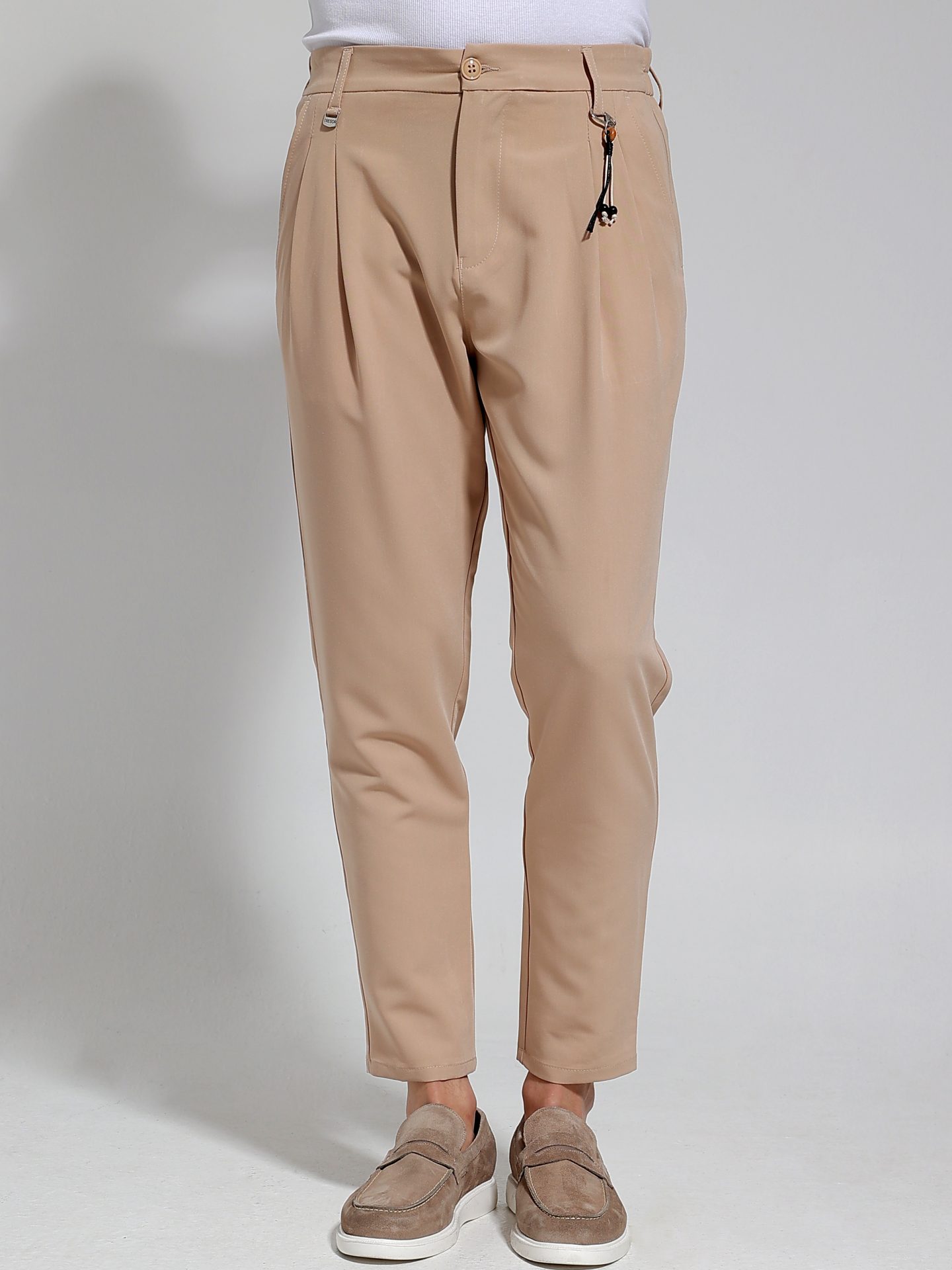 4S0A2709 Παντελόνι Με Λάστιχο 7/8 LORO 4703 Μπεζ - Image 1