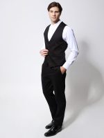 Ανδρικό Γιλέκο Με Κουμπάκια ADAN 9432 Μαύρο - Image 4