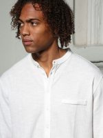 Ανδρικό T-shirt Με Κουμπάκια LORENZO 270-220 Λευκό - Image 2