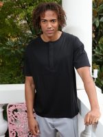 Ανδρικό T-shirt Με Κρυφά Κουμπιά LUCADI 270-210 Μαύρο