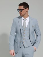 Ανδρικό Κοστούμι Με Γιλέκο ENRICO 260-270 Σιελ - Image 4