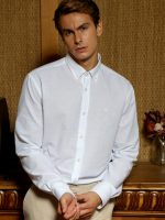 Λινό Πουκάμισο Tailor-Fit DANILO 33-8167 Λευκό Φαρδιά γραμμή - Image 3