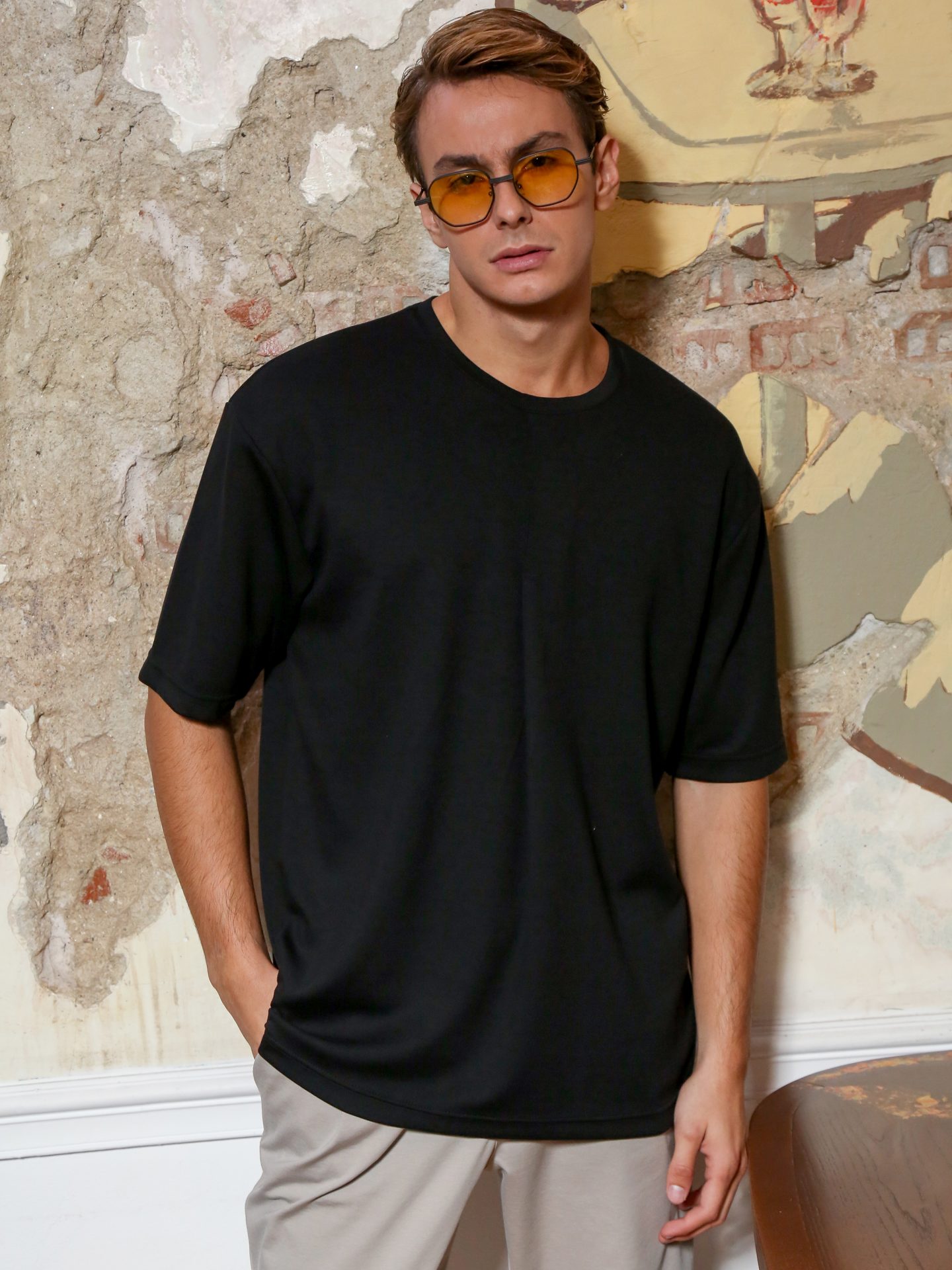 1562 Ανδρικό T-shirt ALDO 270-311 Μαύρο - Image 1