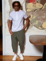 Ανδρικό T-shirt Με Κρυφά Κουμπιά LUCADI 270-210 Λευκό - Image 3