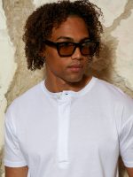 Ανδρικό T-shirt Με Κρυφά Κουμπιά LUCADI 270-210 Λευκό - Image 2