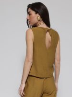 Αέρινο Γυναικείο Τοπ Μπλουζάκι ELIANA 92134 Lime - Image 2