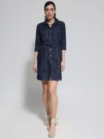 Γυναικείο Jean Φόρεμα Με Ζώνη 945020 Blue - Image 3