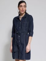 Γυναικείο Jean Φόρεμα Με Ζώνη 945020 Blue
