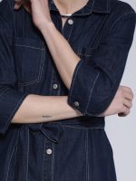 Γυναικείο Jean Φόρεμα Με Ζώνη 945020 Blue - Image 2