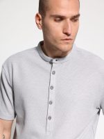 Ανδρικό T-Shirt Με Κουμπάκια ROMON 207084 Γκρι - Image 2