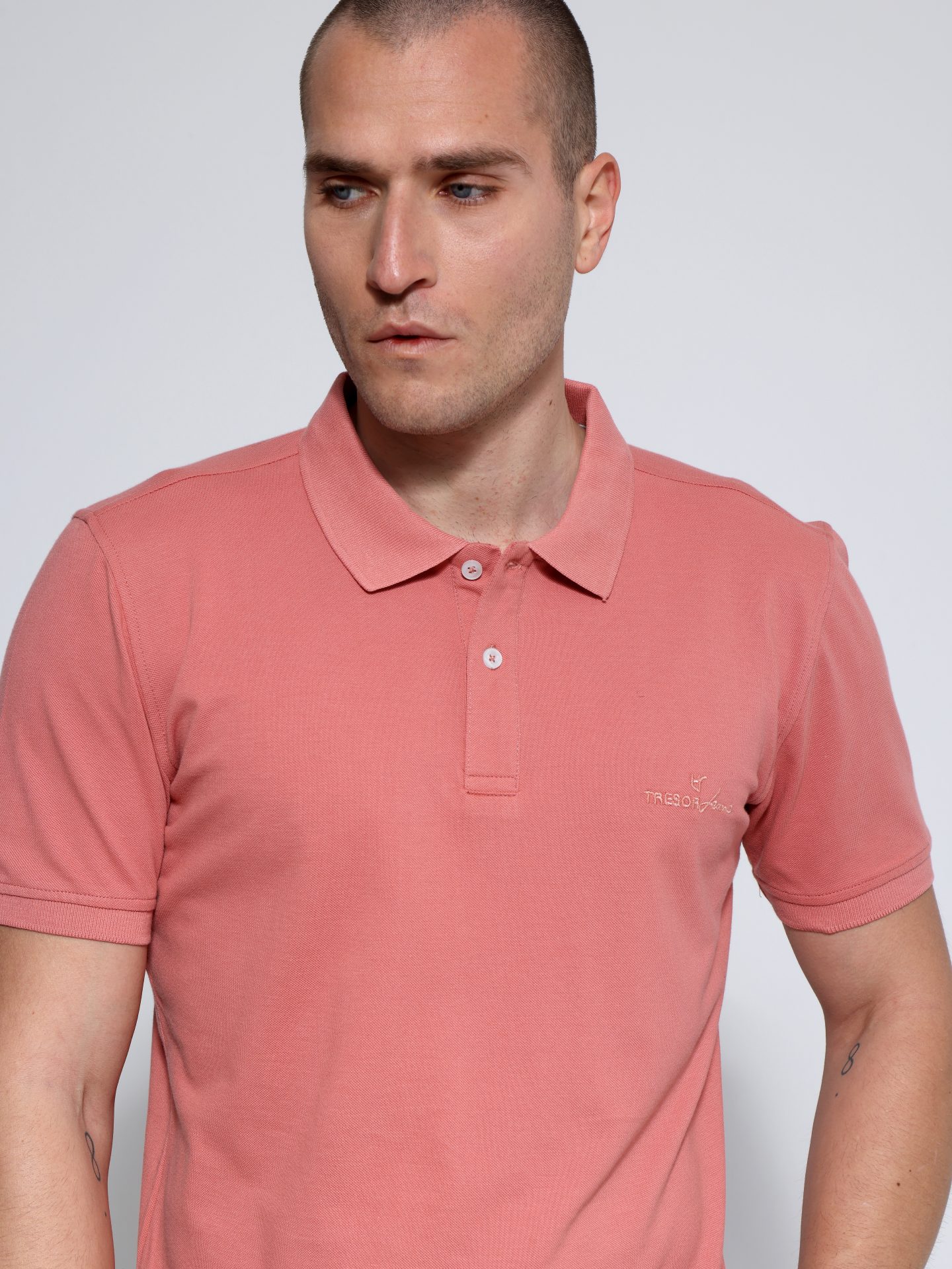 1X9A6031 Ανδρικό Κοντομάνικο Polo Με Γιακά TOLIVER 207085 Dusty - Image 1