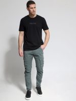 Ανδρικό Βαμβακερό T-shirt FIGARO 33-207081 Μαύρο - Image 3