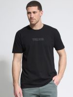 Ανδρικό Βαμβακερό T-shirt FIGARO 33-207081 Μαύρο