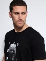 Ανδρικό Βαμβακερό T-shirt ELMO 207077 Μαύρο - Image 3