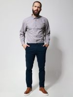 Ανδρικό Πουκάμισο Tailor-Fit GIANNI 33-8166 Μπλε Φαρδιά γραμμή - Image 2