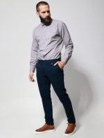 Ανδρικό Πουκάμισο Tailor-Fit GIANNI 33-8166 Μπλε Φαρδιά γραμμή - Image 3