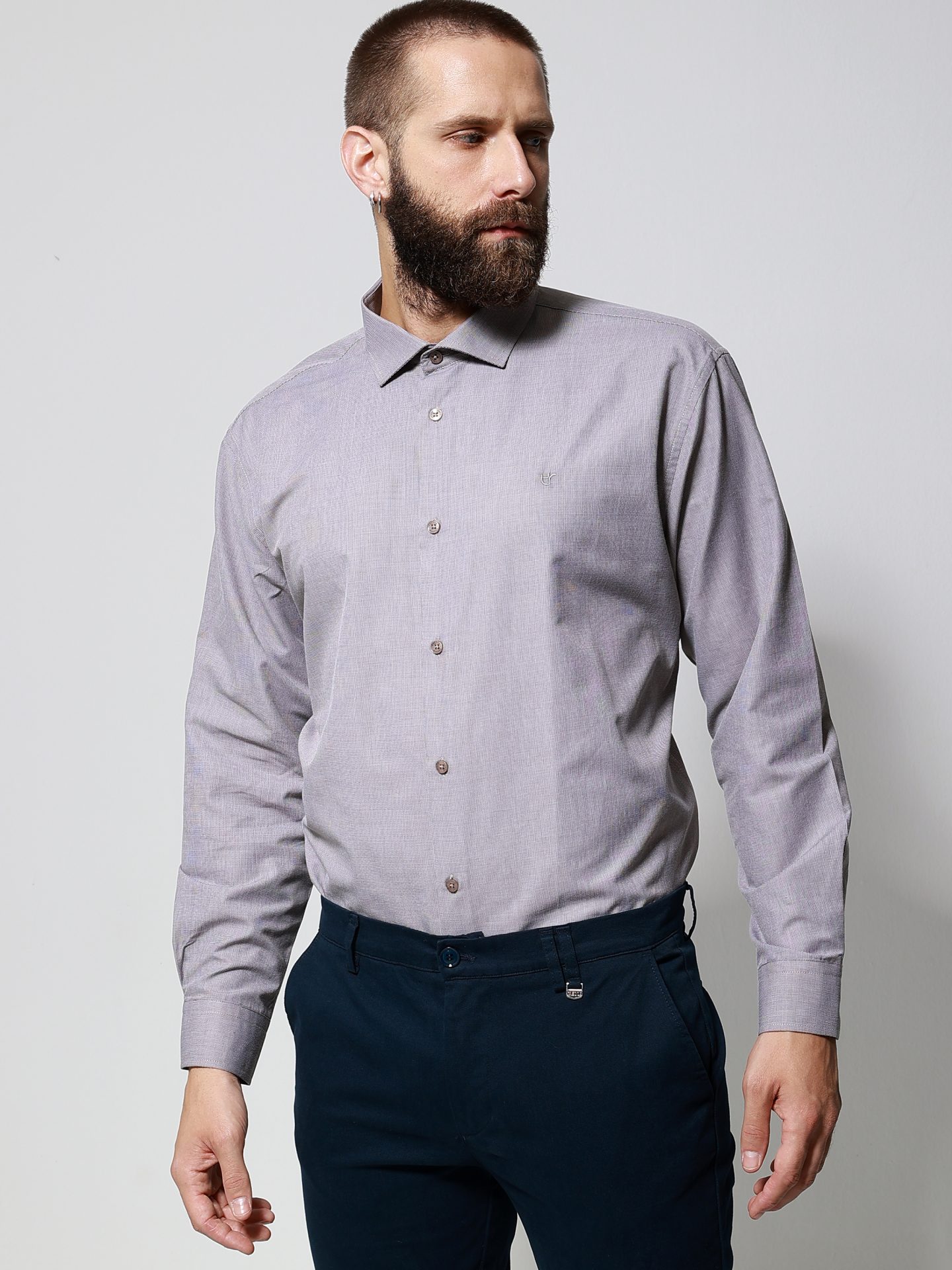 33-8166_mple___z2796 Ανδρικό Πουκάμισο Tailor-Fit GIANNI 33-8166 Μπλε Φαρδιά γραμμή - Image 1