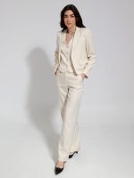 Γυναικείο Ριγέ Υφασμάτινο Παντελόνι ALEXIA 7914-3 Εκρού - Image 6