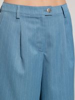 Γυναικεία Ριγέ Υφασμάτινη Βερμούδα ALEXIA 954014 Light Blue - Image 4