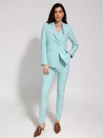 Γυναικείο Υφασμάτινο Παντελόνι LINA-7 7690-7 Τιρκουάζ - Image 4