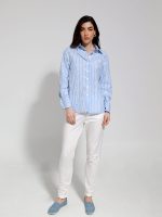 Γυναικείο Παντελόνι Medium-Fit Slim 8228 Εκρού - Image 2