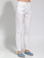 Γυναικείο Παντελόνι Medium-Fit Slim 8228 Εκρού