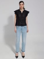 Γυναικείο Αμάνικο Πουκάμισο STEFANIA 92194 Μαύρο - Image 4