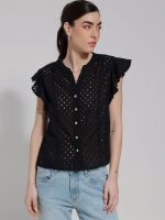 Γυναικείο Αμάνικο Πουκάμισο STEFANIA 92194 Μαύρο - Image 3